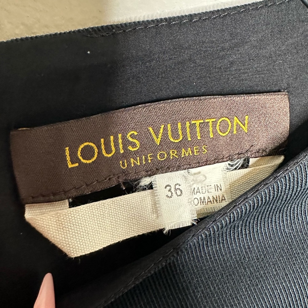 Louis Vuitton Vintage Uniformes Black Uniform Zipper Dress - Picture 3 of 10